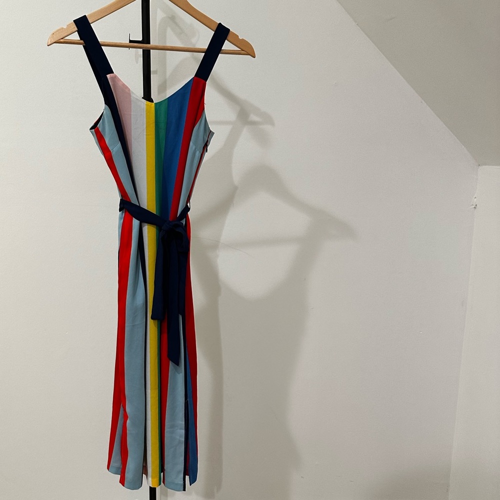 Tommy Hilfigure Striped Multicolor Belted Dress